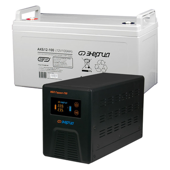 Комплект ИБП Инвертор Энергия Гарант 750 + Аккумулятор 100 АЧ - ИБП и АКБ - ИБП для котлов - Магазин электрооборудования для дома ТурбоВольт